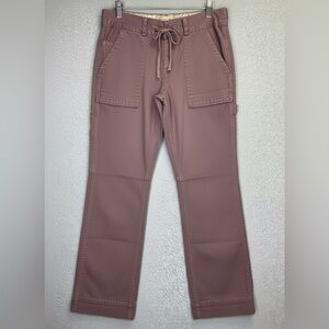 Free People Dusty Pink Cargo Pants Relaxed Fit Size 8